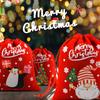 24PCS Christmas Drawstring Gift Bags 12x15cm Red Velvet Pouch for Apple Candy Party Favors Holiday Treat Packaging Storage Bags