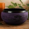Tigela Cantante de Meditação Cogumelo Roxo Extra Alto 23cm