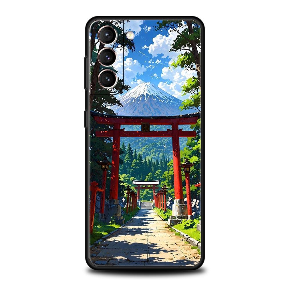 Landscape Japan Series Scenery Phone Case For Samsung Galaxy S25 S24 S23 S22 S20 Ultra S21 FE 5G S10 Plus S10E Soft TPU Cover