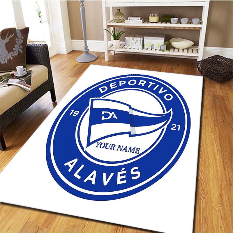 Deportivo Alaves Crest Custom Name Carpet Rug For Living Room Bedroom Home Sofa Decoration Kids Play Nonslip Floor Mat