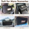 Noaman Upgraded Large Car Tissue Holder Premium PU Leather Tissues Box Cover Backseat Rectangular Napkin Holder For Car Fits For 120 Standard Kleenex