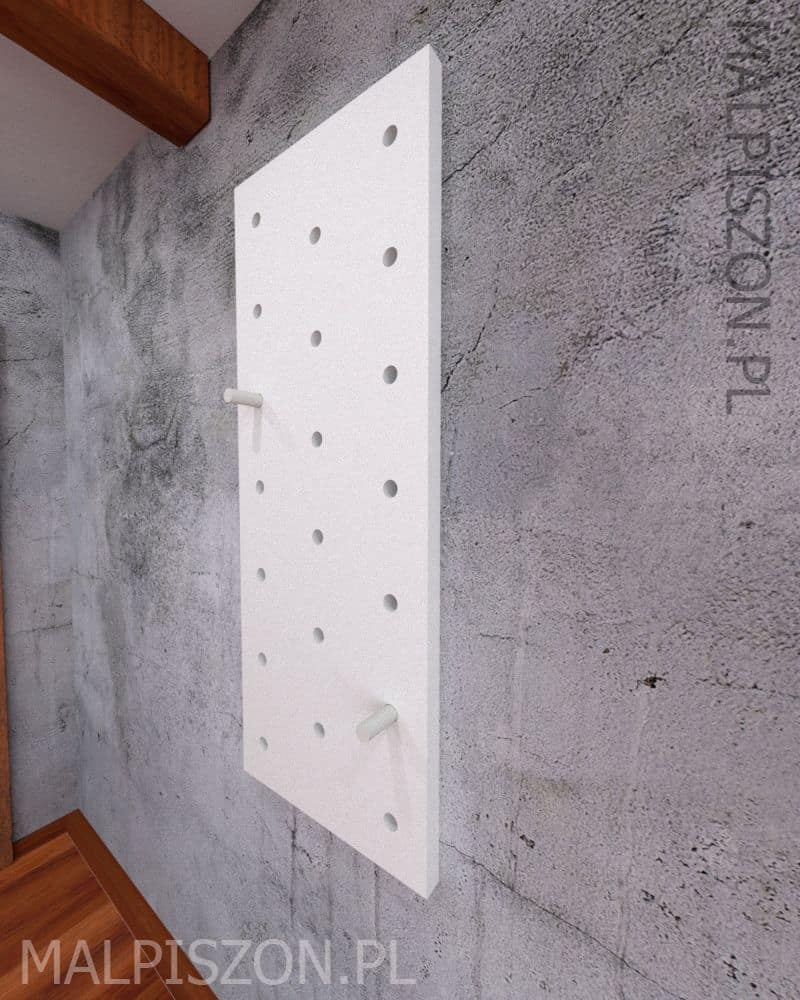 pegboard climbing board - white