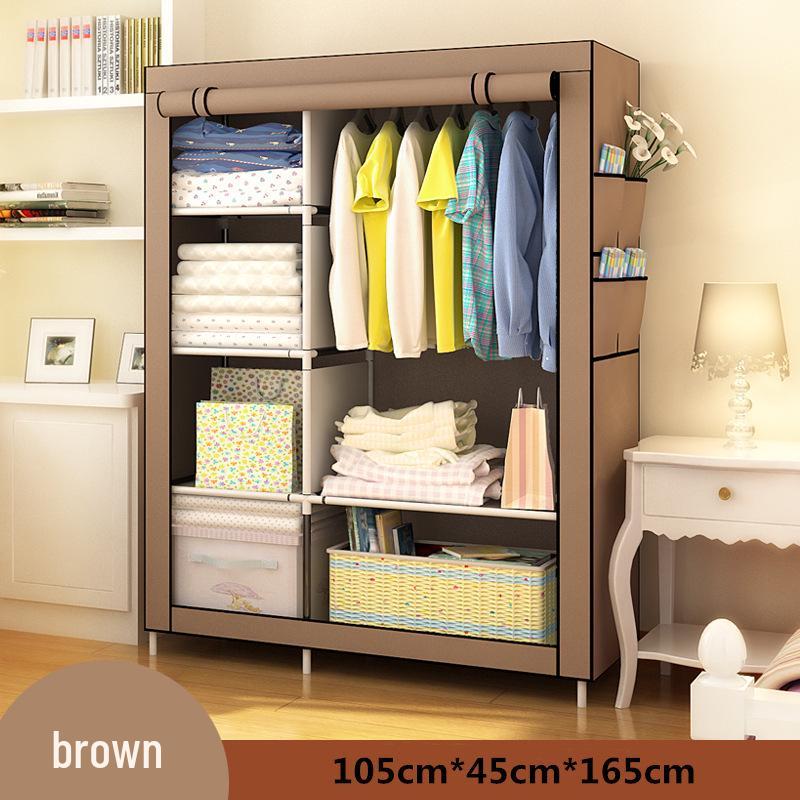 Foldable Fabric Wardrobe: Economical Storage Cabinet & Clothes Rack