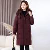 Winter new thickened hooded large size medium and long women's clothing fashionable versatile warm down cotton clothes women's coat