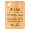 Cutting Board - PLANETEE - An Equally Great Aïcha - Bamboo - 30 X 20 X 1 Cm - Hanging Hole 24 Mm