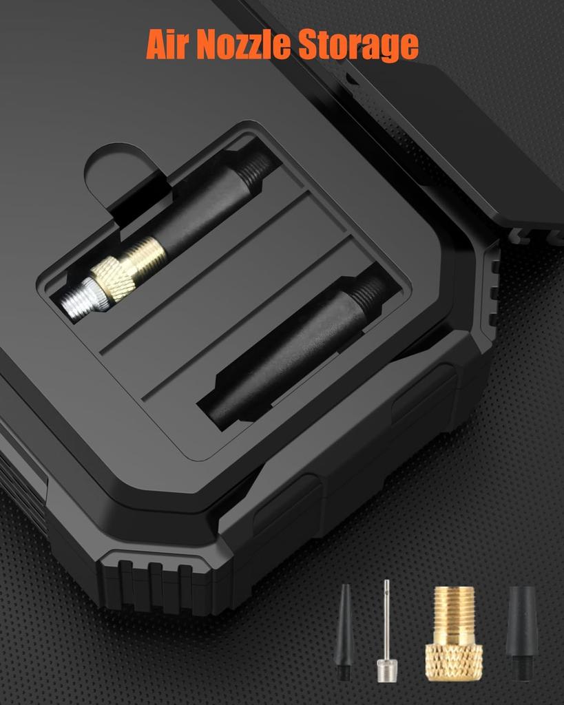 Portable Car Jump Starter 6000A with Air Compressor, LCD Display, LED Flashlight, -20℃ to 70℃