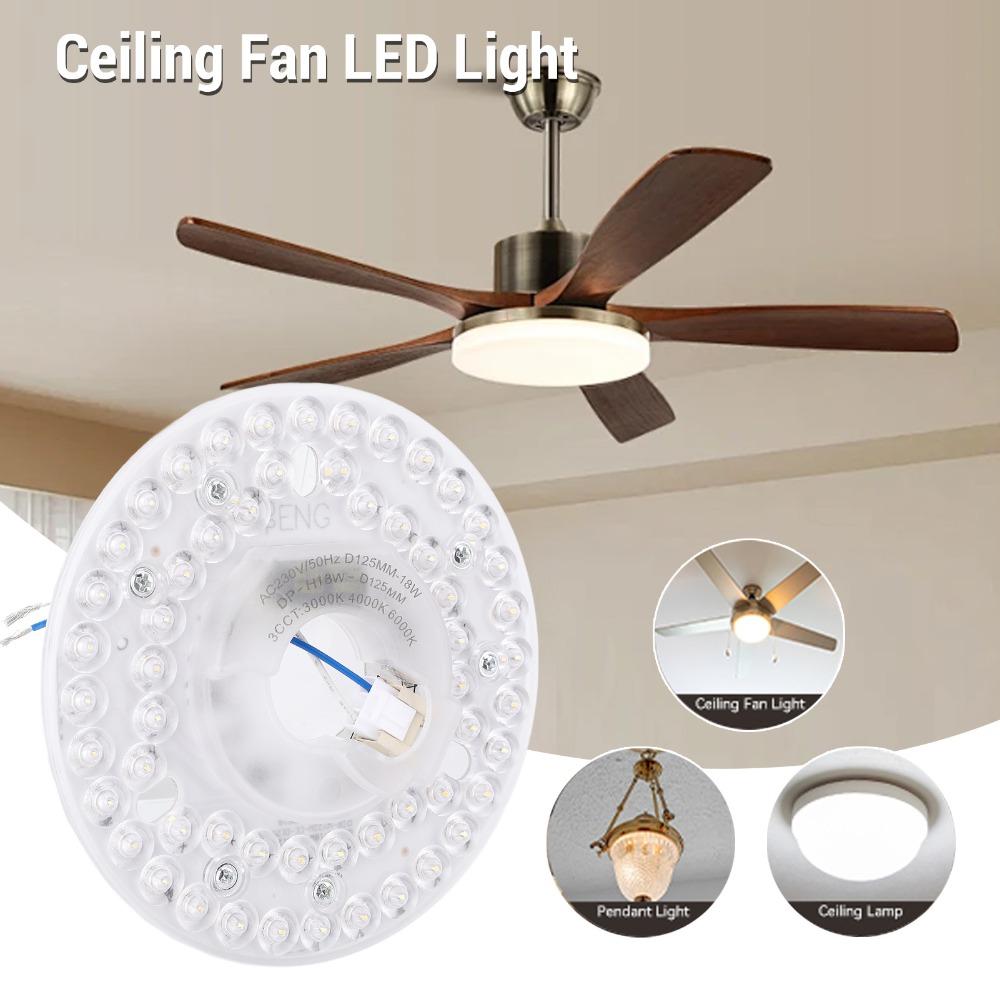 18W Ceiling Fan Light Kit 4.92 Inch Retrofit Light Kit Convenient Ceiling Light Panel Home Use