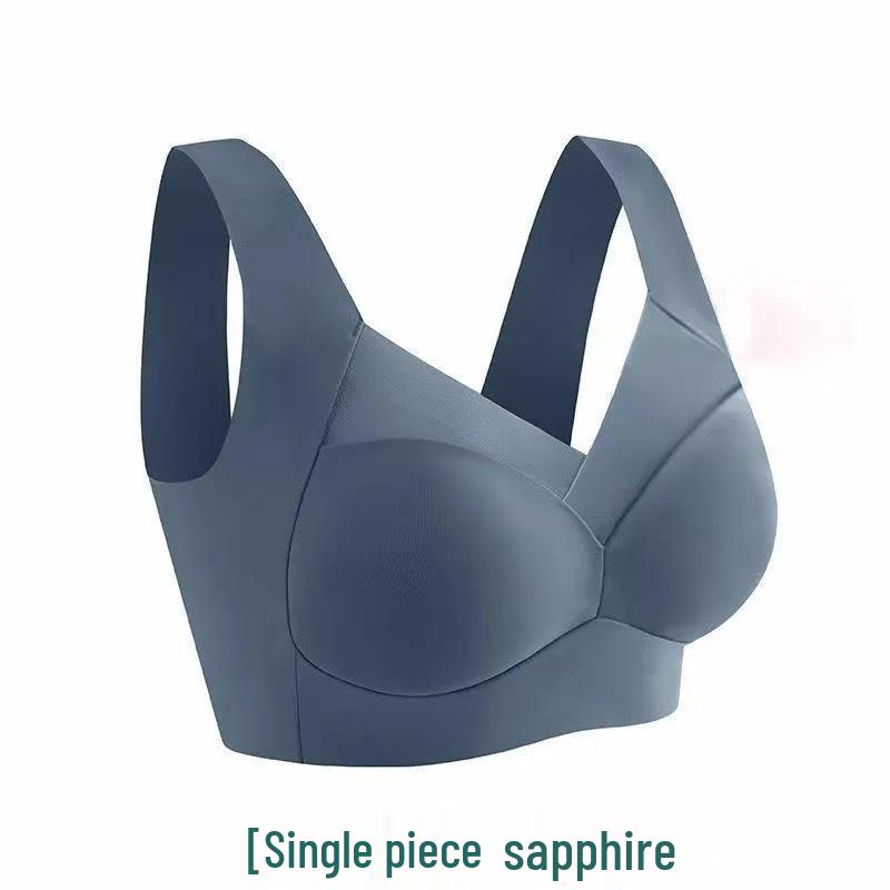 Ice Silk Plus Size Seamless Sports Bra - Anti-Sagging, Side Support, Sexy Bandeau