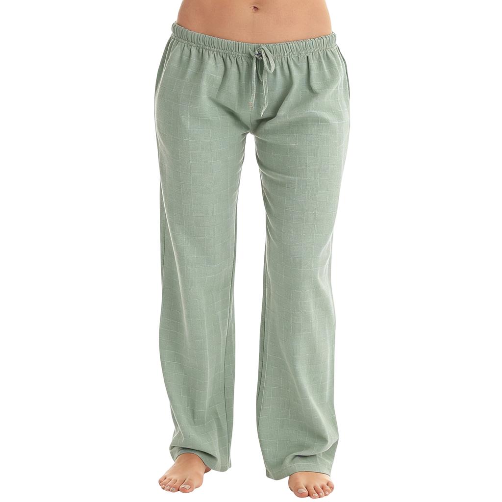 Womens Pajama Pants Sleepwear Casual Drawstring Elastic Waist Pants Comfy Straight Yoga Loose Trousers