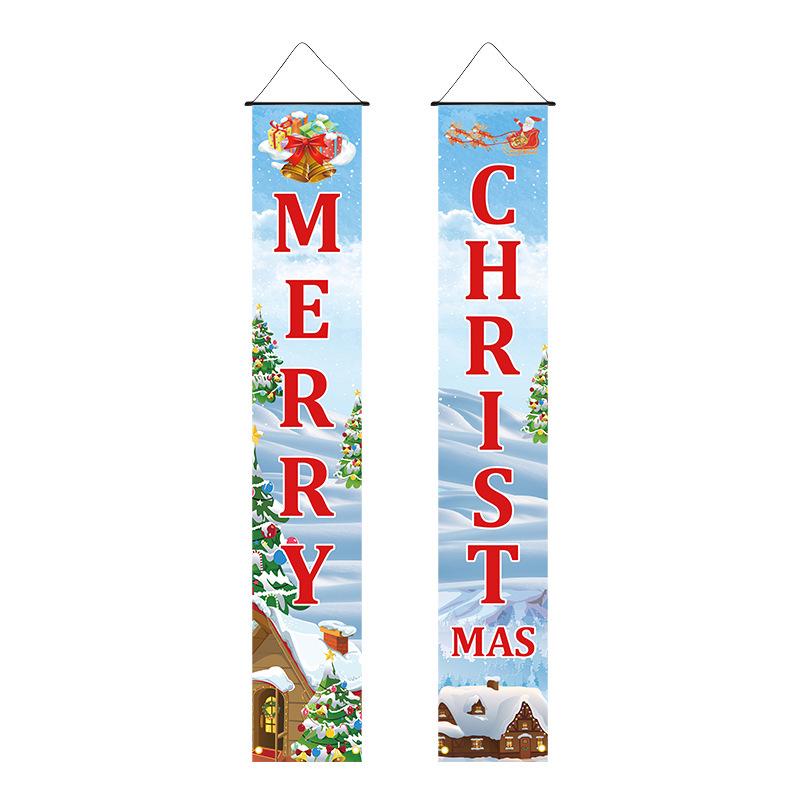Christmas Nutcracker Couplets Door Curtain Flags | Festive Porch Decor