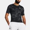 Under Armour All Over Print Crew Neck Pullover Short Sleeve T-Shirt Men Tops Black 1383321-001