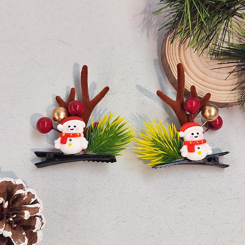 Świecące Świąteczne Akcesoria do Włosów Bałwana: Świecąca opaska i spinka do włosów dla dorosłych i dzieci