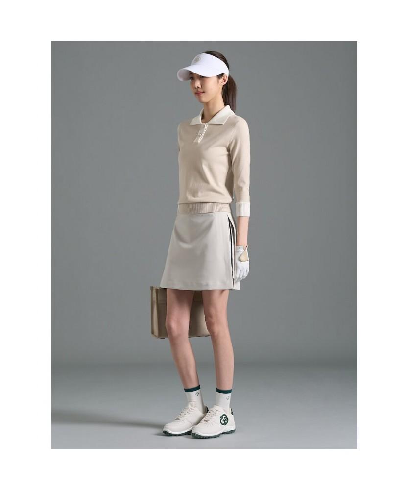 BEANPOLE GOLF Women'S Cropped Collar Neck Pullover - Beige