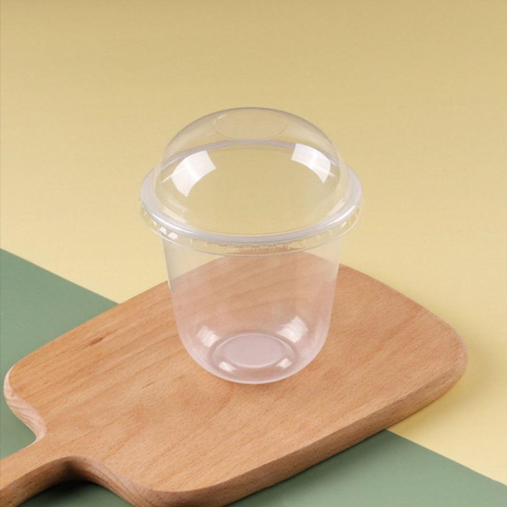 50pcs 250/360/500ML Ice Cream Cup U Shaped Dessert Cup Drinkware Salad Cup  Jelly