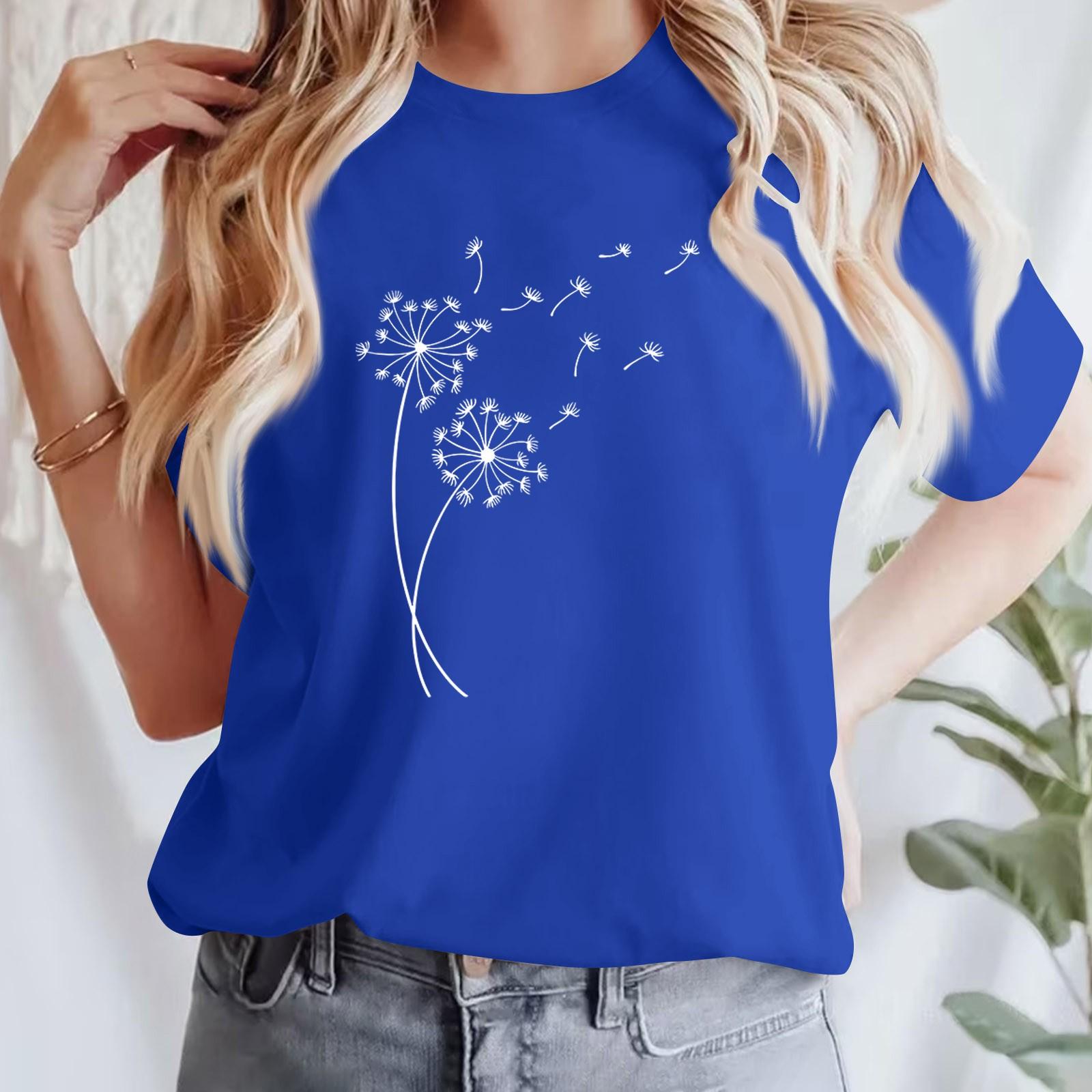 

Женская повседневная футболка с принтом, пуловер с круглым вырезом, топ с короткими рукавами XXXL