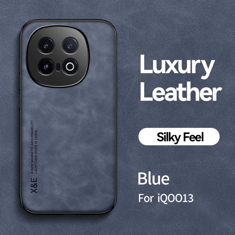 

KEYSION Роскошный ретро чехол из искусственной кожи для IQOO 13 5G Мягкий силиконовый + противоударный чехол для задней панели телефона из ПК для IQOO 13 5G for IQOO 13