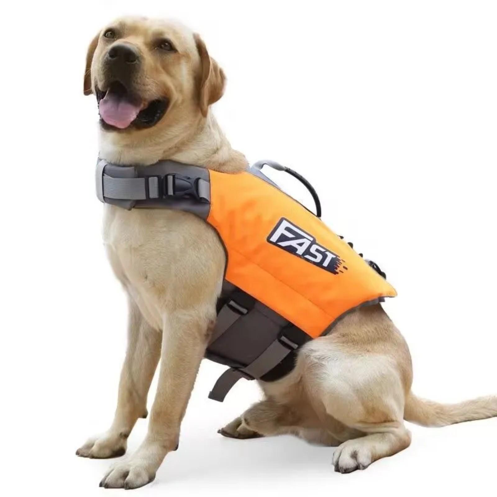 

Dog Life Jacket Lightweight Buoyancy Suit Pet Supplies Medium And Large Dog Swimming Swimsuit S помаранчевий