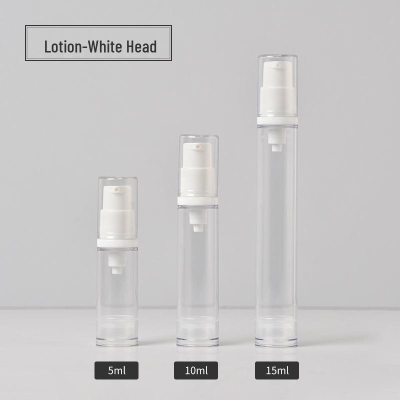 Duckbill Vacuum Bottle Set: 5ml, 10ml, 15ml - Lotion, Spray, Fine Mist, Sunscreen, Toner, Moisture Pack.