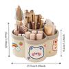 Large Capacity Rotating Storage Box Plastic Rotating Makeup Brush Cylinder  Desktop