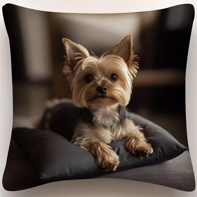 Colorful Bohemian Short Plush Pillowcase 45x45cm Adorable Kitten Living Room Bedroom Decor (Pillow Insert Not Included)