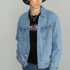 Lee SS23 Solid Color Logo Embroidered Single-Breasted Denim Jacket Unisex jackets Light-Blue LMT0040835PN00FA02623