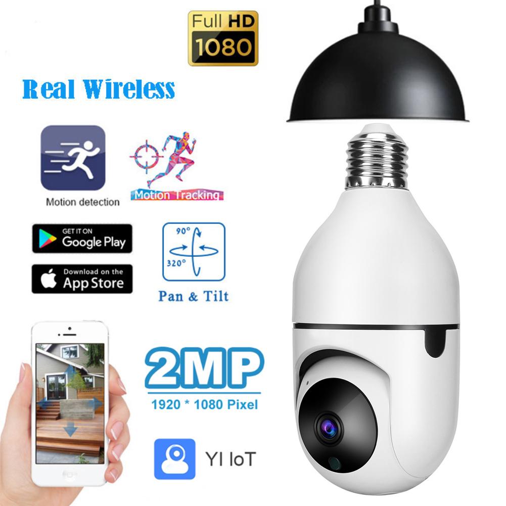 Buy 2MP 1080P E27 Bulb Wifi Camera PTZ HD Infrared Night Vision Two Way