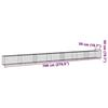 VidaXL Panier gabion avec couvercle 700x50x50 cm fer galvanisé, mur en gabion, mur de soutènement en gabion, clôture en 3295138