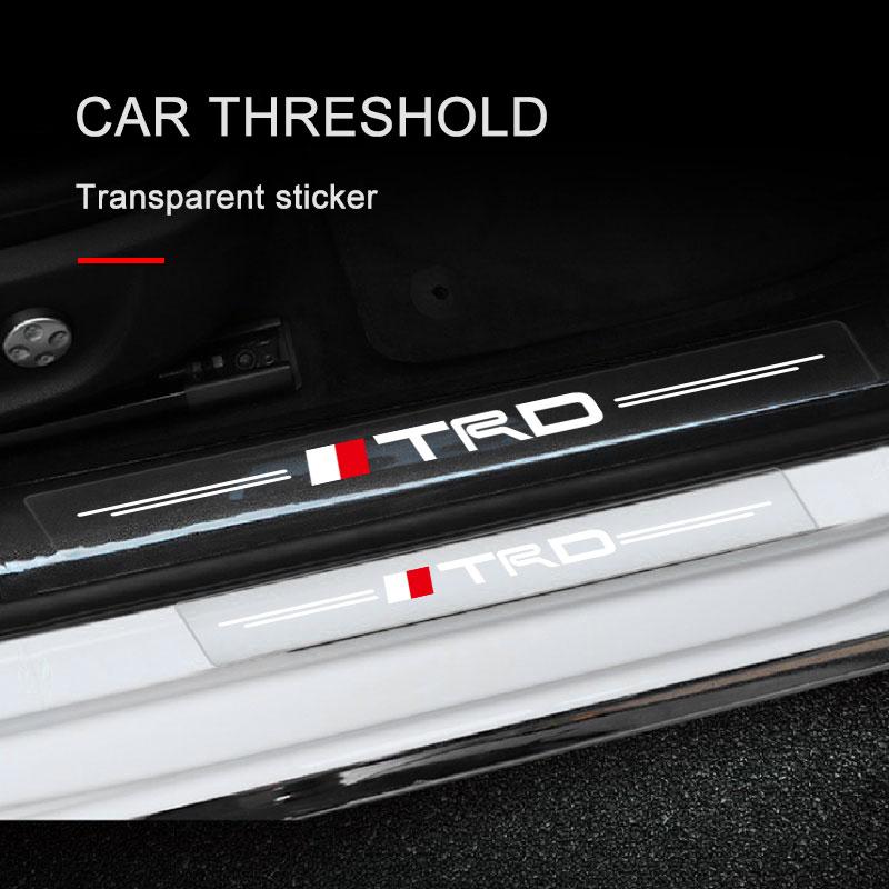 Car Threshold Sticker Scratch Resistant Transparent Film Protector for Toyota TRD Prado Aqua Hilux Rav4 Camry Prius TRD Venza GR