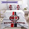 Ac Milan Personalizza il tuo nome Set Biancheria da Letto Copripiumino Traspirante con Federe Decorazione per la Casa Regalo di Compleanno