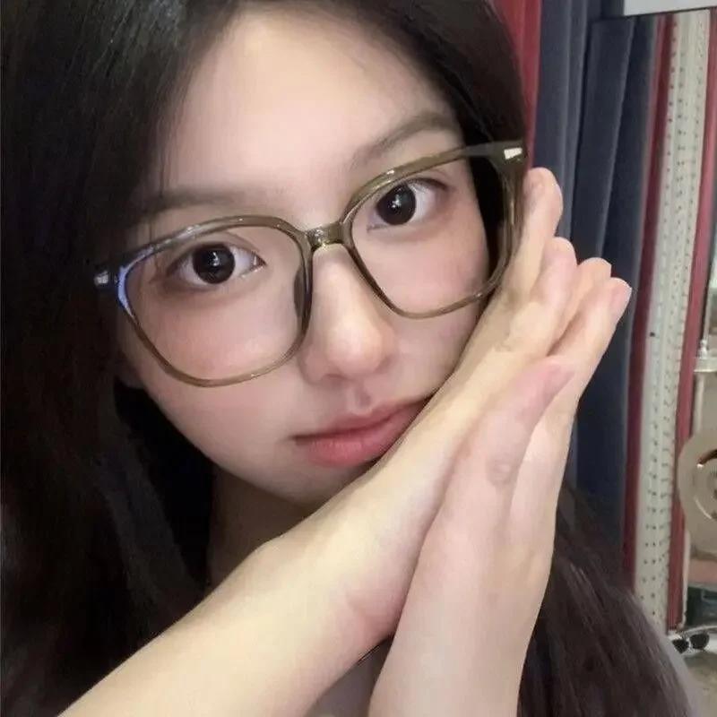 Customization Square Large Frame Myopia Glasses Women Men Presbyopia Glasses Ultralight Eyewear Fashion Prescription Eyeglasses