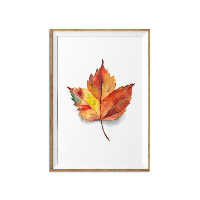Fall Leaf Watercolor Posters and Prints Autumn Leaves Wall Art HD Pictures Canvas Painting Living Room Home Aesthetic Decoration