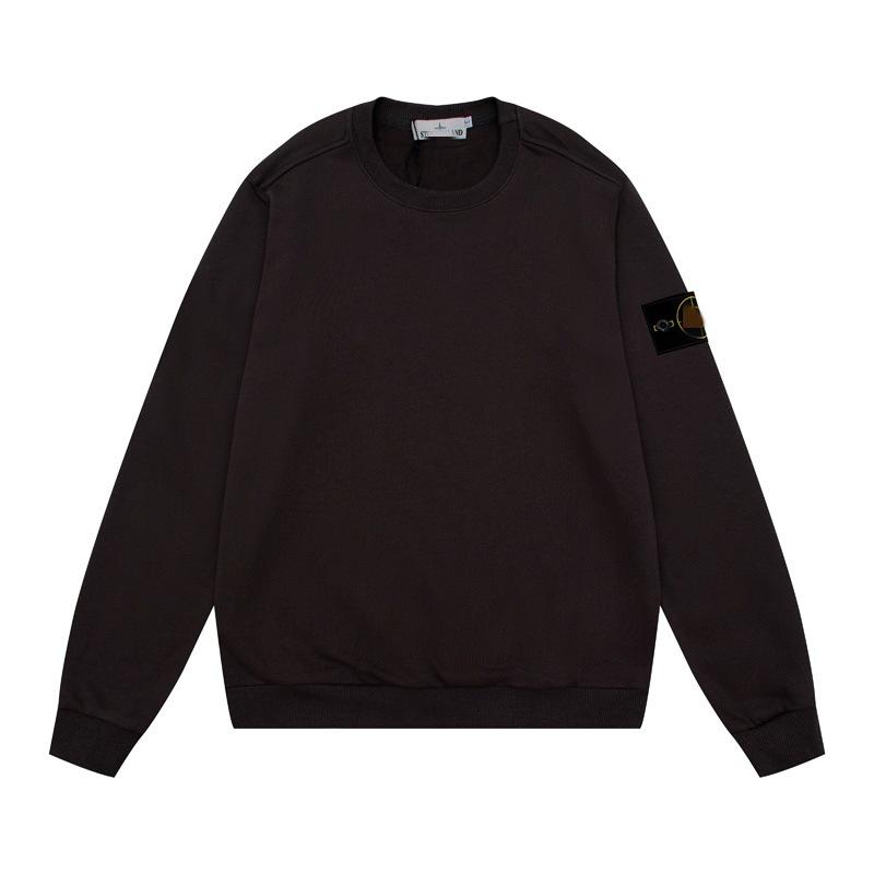 Cross ClassicSTONE Einfarbig Rundhals-Kapuzenpullover mit Abzeichen - Unisex Langarm für Paare