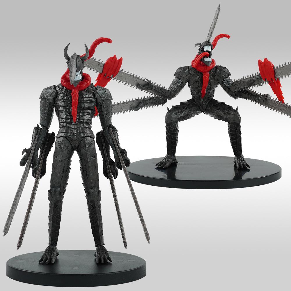 Anime Chainsaw Man Samurai Schwert Figur PVC 4 Messer Hocke Kampf Action Schreibtisch Sammlung Ornamente Modell Spielzeug Geschenk 15CM