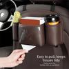Leather Material Car Back Seat Organizer Car Storage Organizer  Road Trip Essentials