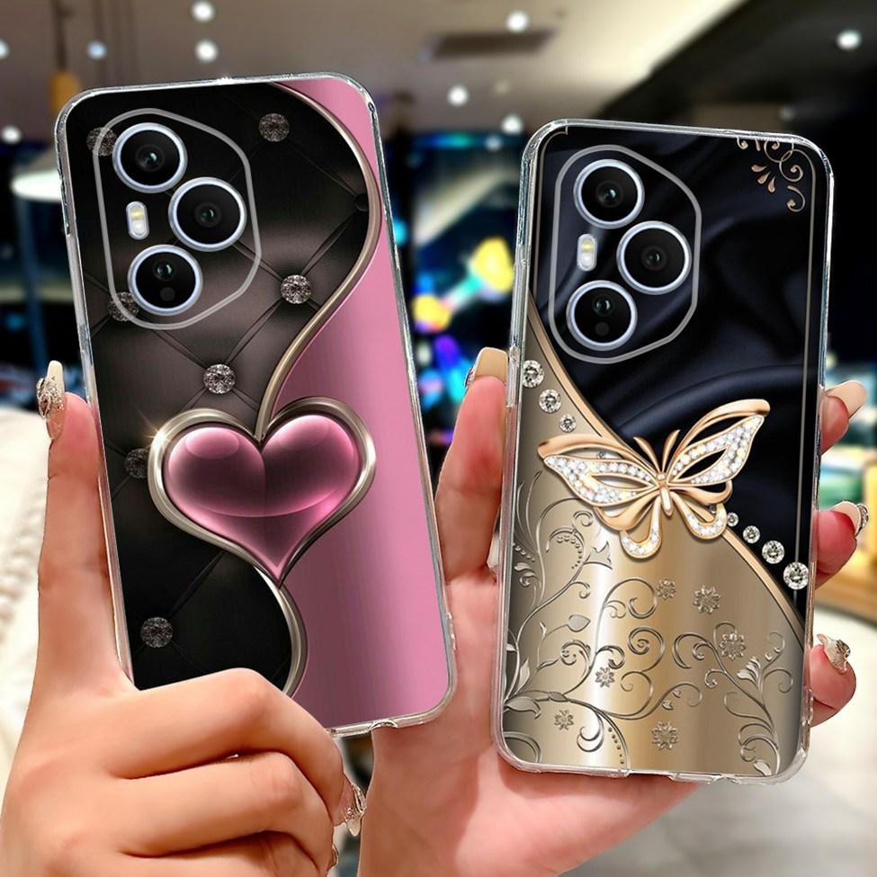 Clear For Honor 400 Pro Case DNP-NX9 Cute Cartoon Cat Fashion Flower Funny Painted Soft Bumper For Honor 400Pro Back Cover Funda
