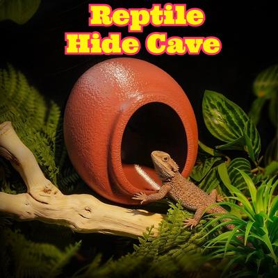 Reptile Hide Cave Egg Shape Suction Cup Hanging Tree Dwelling Shelter Crested Gecko Tree Frog Climbing Reptile Terrarium Decor