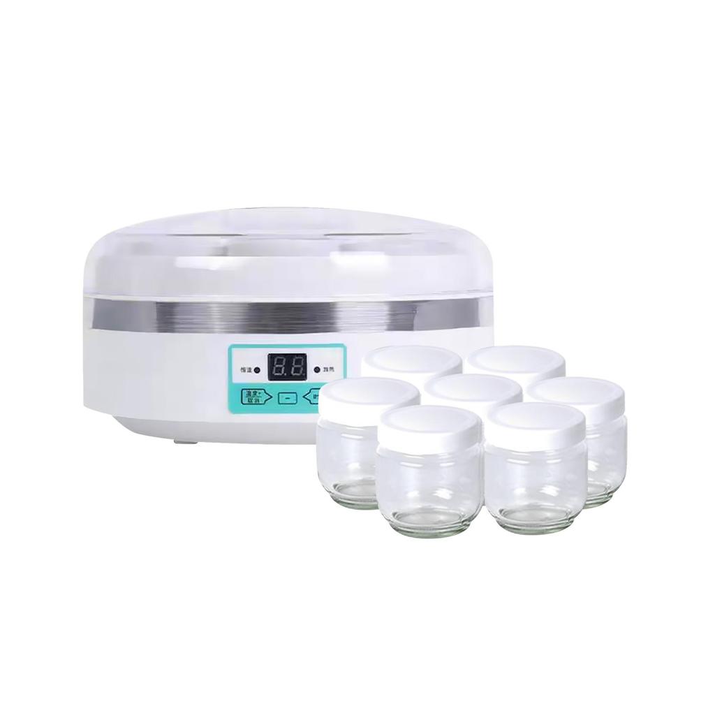 Yogurt Maker with 7 Glass Cups Automatic Makers for Cafe Kitchen Home