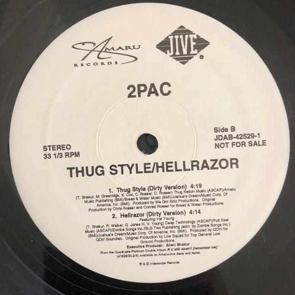 

12inch Record 2PAC - Thug Style / Hellrazor JDAB425291 Jive 1997 US Rap & Hip-Hop/R&B Used