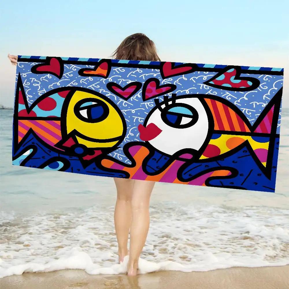 Britto Cartoon Beach Towel Cute Kawaii Room Decor Bath Girls Children Hand Towels For Bathroom Shower