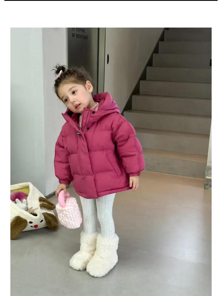 2025 New Kids' Thick Warm Down Jacket - Korean Style for Boys and Girls