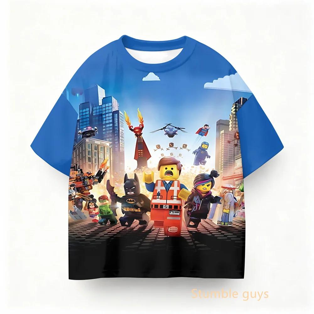 Sommer Kinder Roblox Lässiges T-Shirt Jungen Kleidung Mädchen Anime Spiel Kleidung