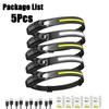 Sensor Headlamp USB Rechargeable LED Flashlight XPE+COB Torch Camping Waterproof Headlight for Fishing Lantern 1/2/3/4/5/8/10PCS