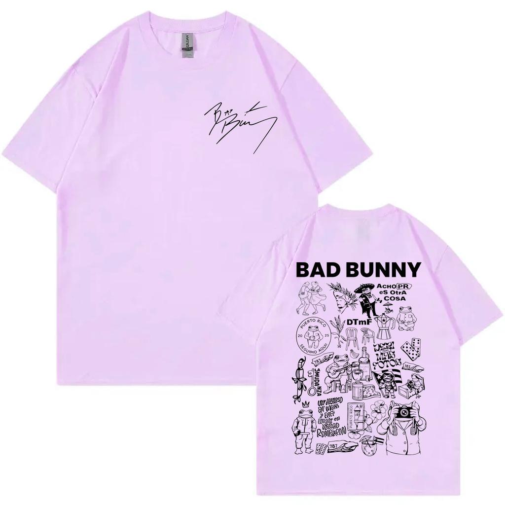 Rapper Bad Bunny Album Print Tshirts Men Women Clothing Harajuku Hip Hop Tshirt Summer Fashion Casual Short Sleeve T Shirts