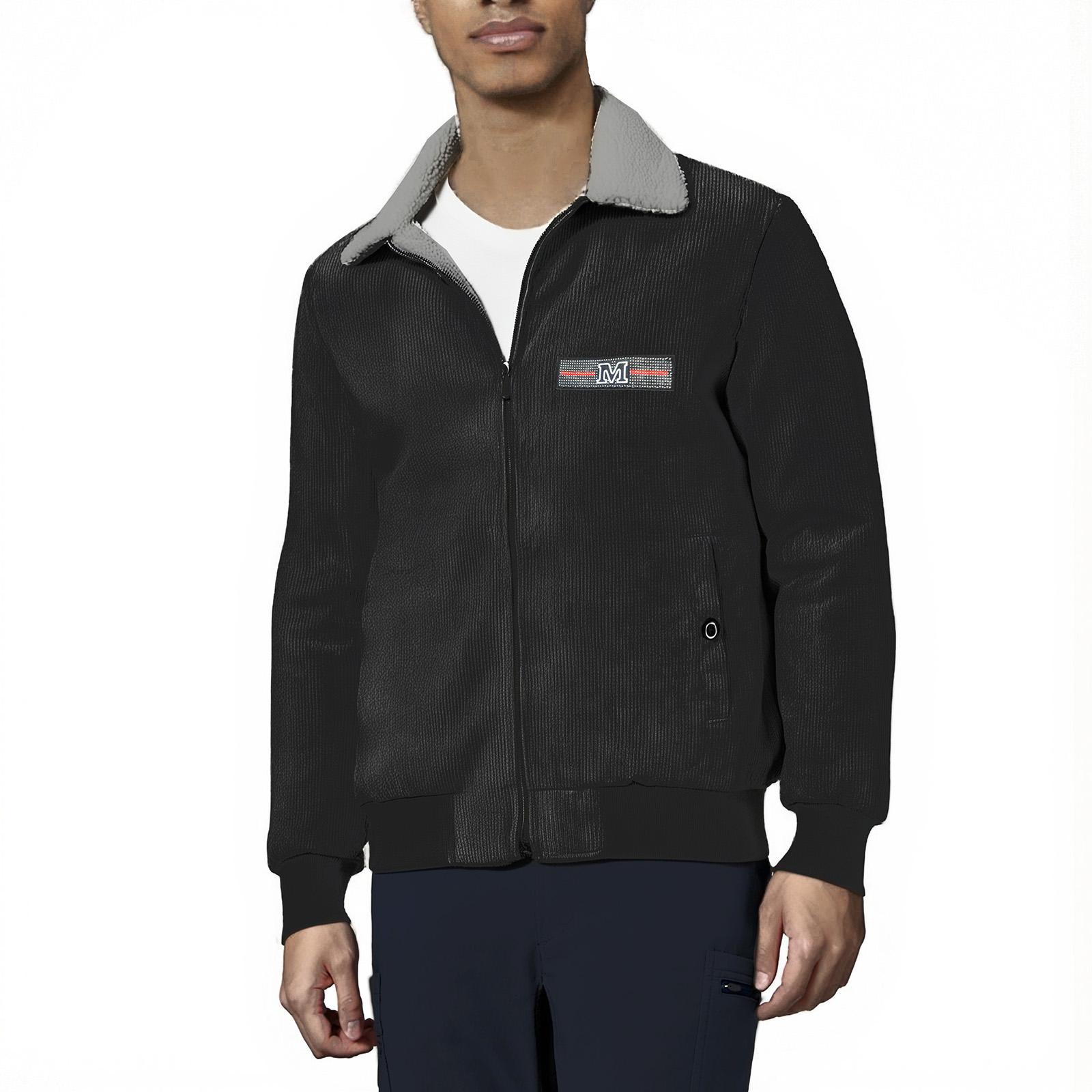 Men s New Winter Fashion Casual Retro Thick Men s Standing Collar Warm Corduroy L