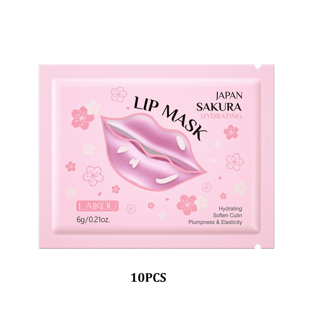 LAIKOU Kirschblüten-Feuchtigkeitsspendender Lippenstift, 6 g, elastische, milde Lippenpflege, 10 Stück