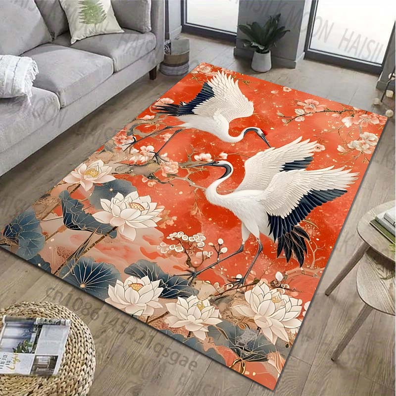 Heron 3D HD Print Large Area Carpet for Living Room Cartoon Childrens Bedroom Sofa Doormat Kitchen Floor Rug Anti-slip Decor Mat