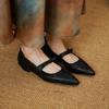Fashion 2025 New Spring Women Pumps Horsehair/Genuine Leather Shoes for Women Pointed Toe Wedges Shoes Leopard Mary Janes Women Shoes