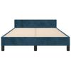 Bed Frame without Mattress Dark Blue 120 x 200 cm Velvet