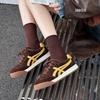 Leather retro red Forrest Gump shoes women's 2025 autumn new soft-soled comfortable and versatile niche foot small German training shoes