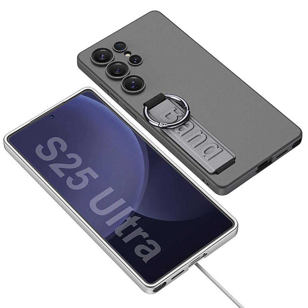 Matte Minimalist Wrist Strap Case for Samsung S25 Ultra